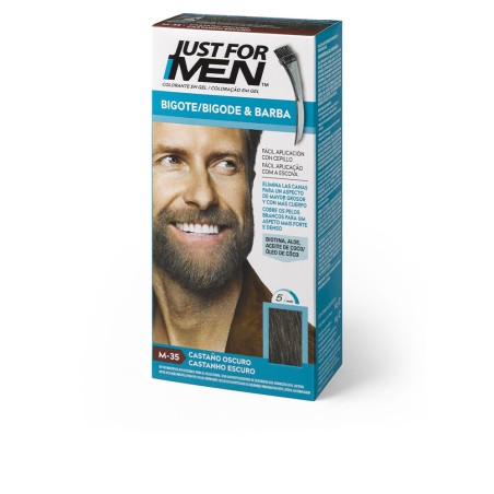 Gel COLORATION moustache, barbe et favoris marron foncé 15 ml