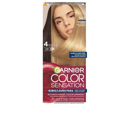 COLOR SENSATION teinture blonde lumineuse sans décoloration pour cheveux foncés Louro Miel 5 u