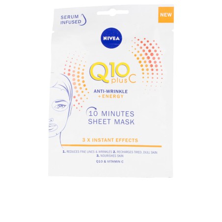 Masque visage anti-rides+énergisant Q10+ VITAMINE C 1 u