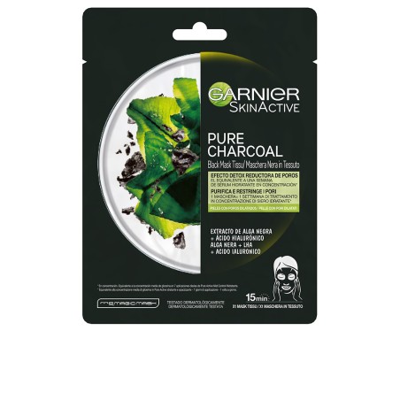 Masque détoxifiant au charbon noir pur SKINACTIVE avec effet réducteur de pores 28 g